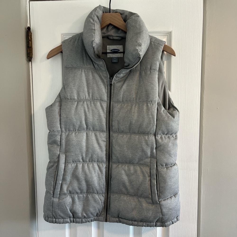 Old Navy Gray Puffer Vest